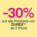 -30% auf alle Produkte von Durex ab 2 Stk.